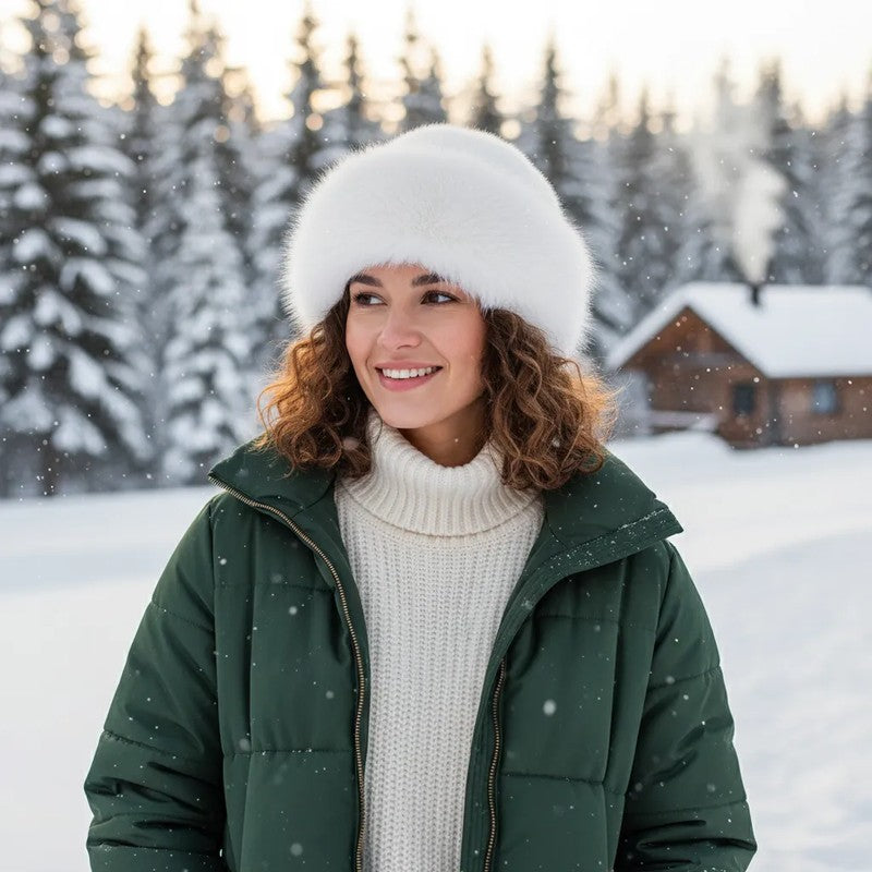 Gorro de invierno para mujer - Silueta redondeada