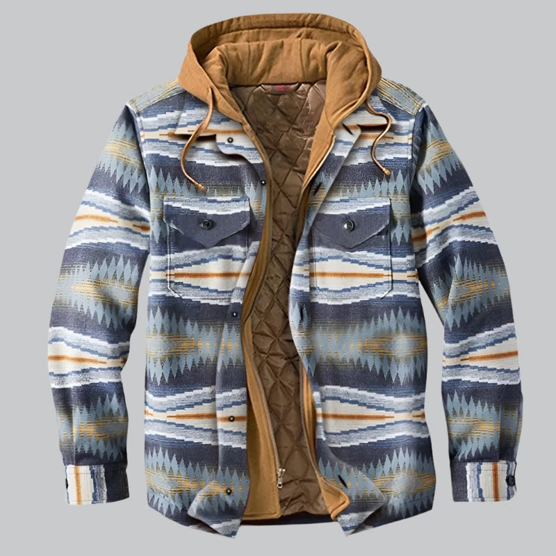 Chaqueta Camisera con Capucha – Gris
