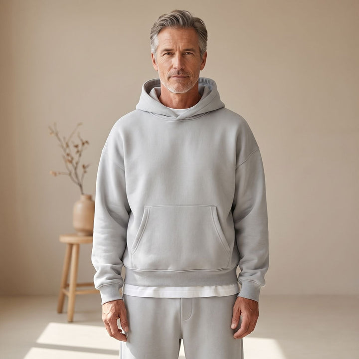 Conjunto de Sudadera y Pantalón – Gris Claro