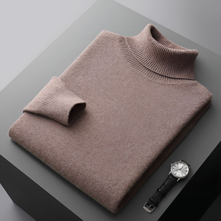 Jersey Básico de Cuello Vuelto – Marrón