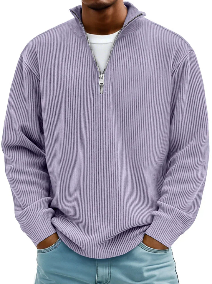 Jersey Clásico con Cremallera – Violeta