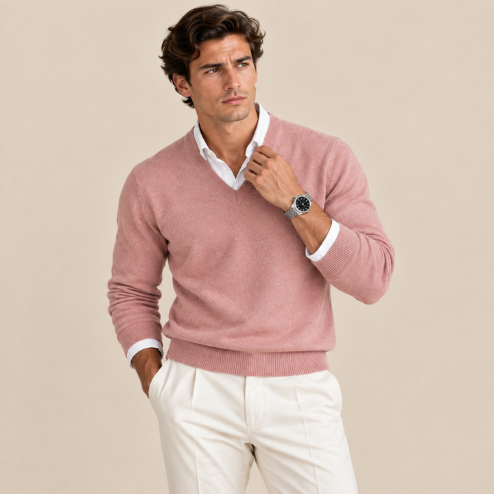 Jersey Clásico de Cuello Pico – Rosa