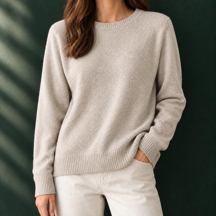 Jersey Clásico de Cuello Redondo – Avena