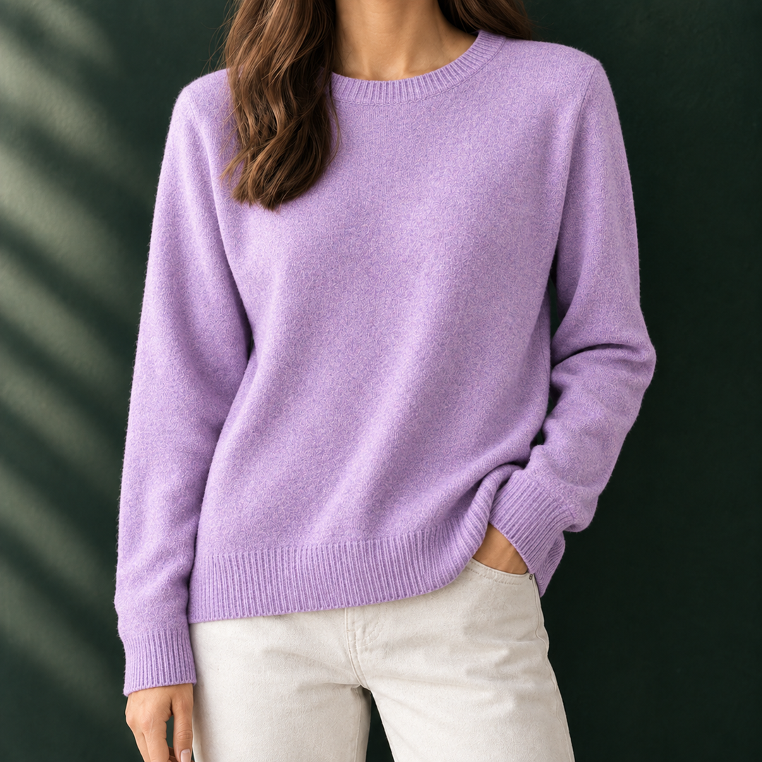 Jersey Clásico de Cuello Redondo – Lila