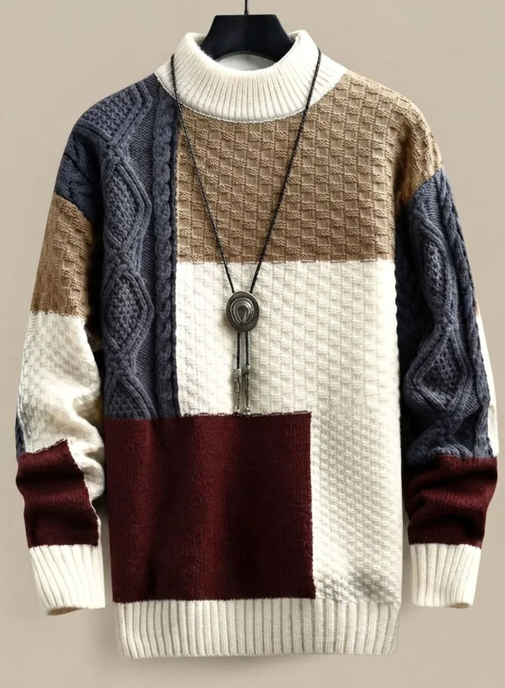 Jersey Colorblock Relajado – Rojo