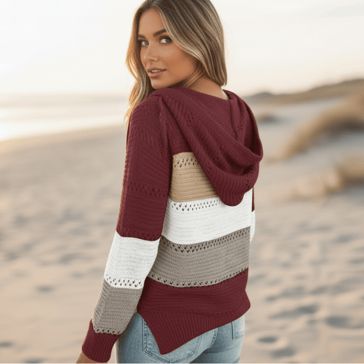 Jersey con Capucha y Rayas