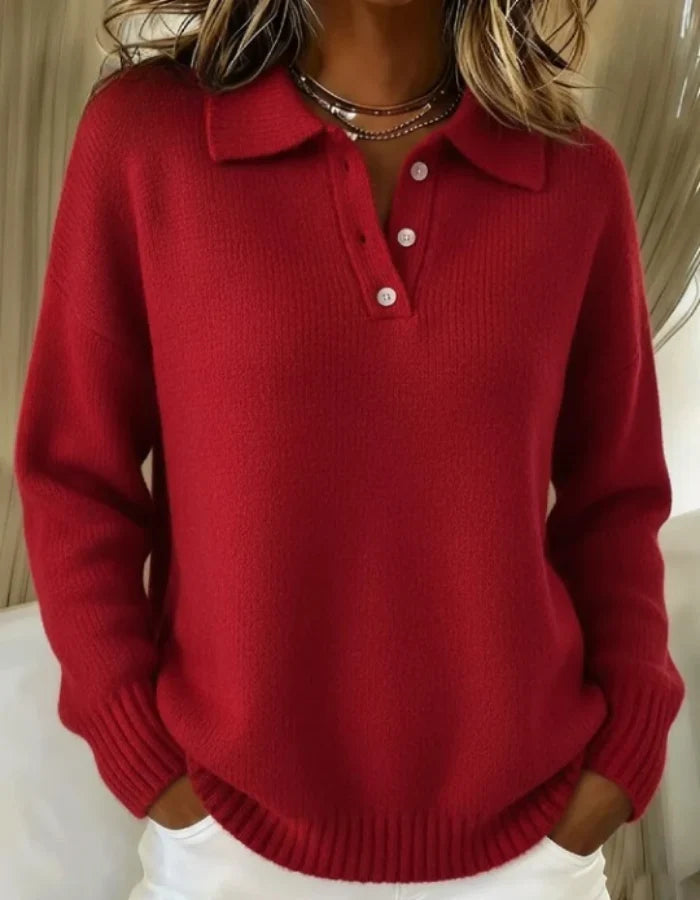 Jersey con Cuello Polo – Rojo