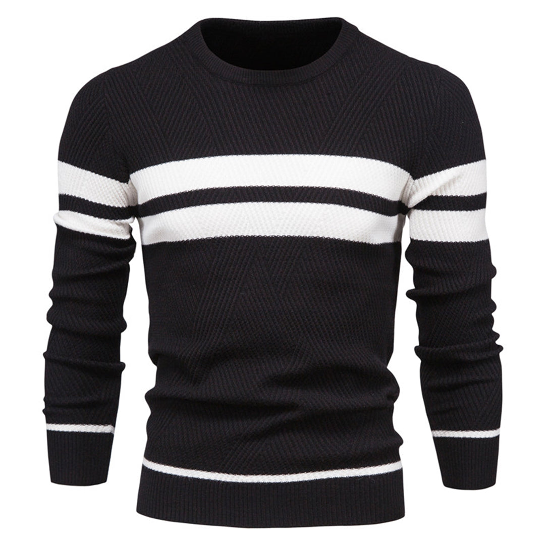 Jersey con Franjas Horizontales – Negro