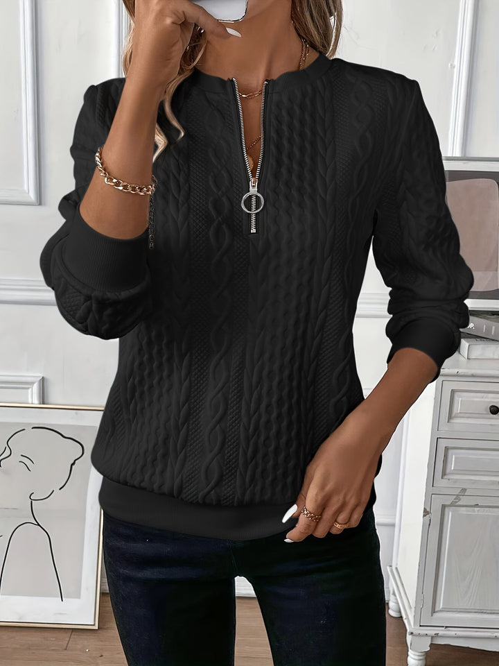 Jersey con Media Cremallera – Negro