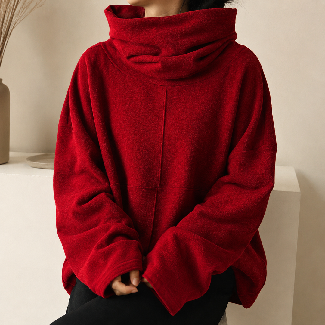 Jersey de Cuello Chimenea – Rojo