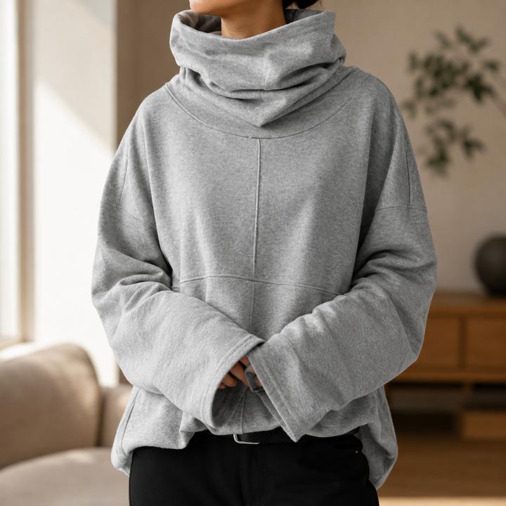 Jersey de Cuello Chimenea – Gris