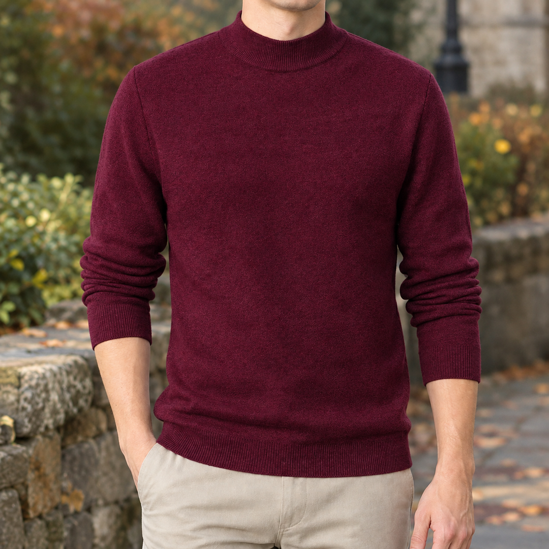 Jersey de Cuello Semialto – Burdeos