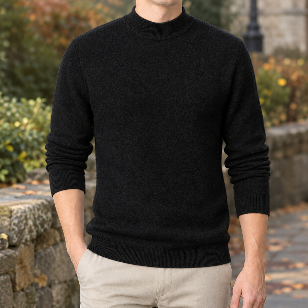 Jersey de Cuello Semialto – Negro