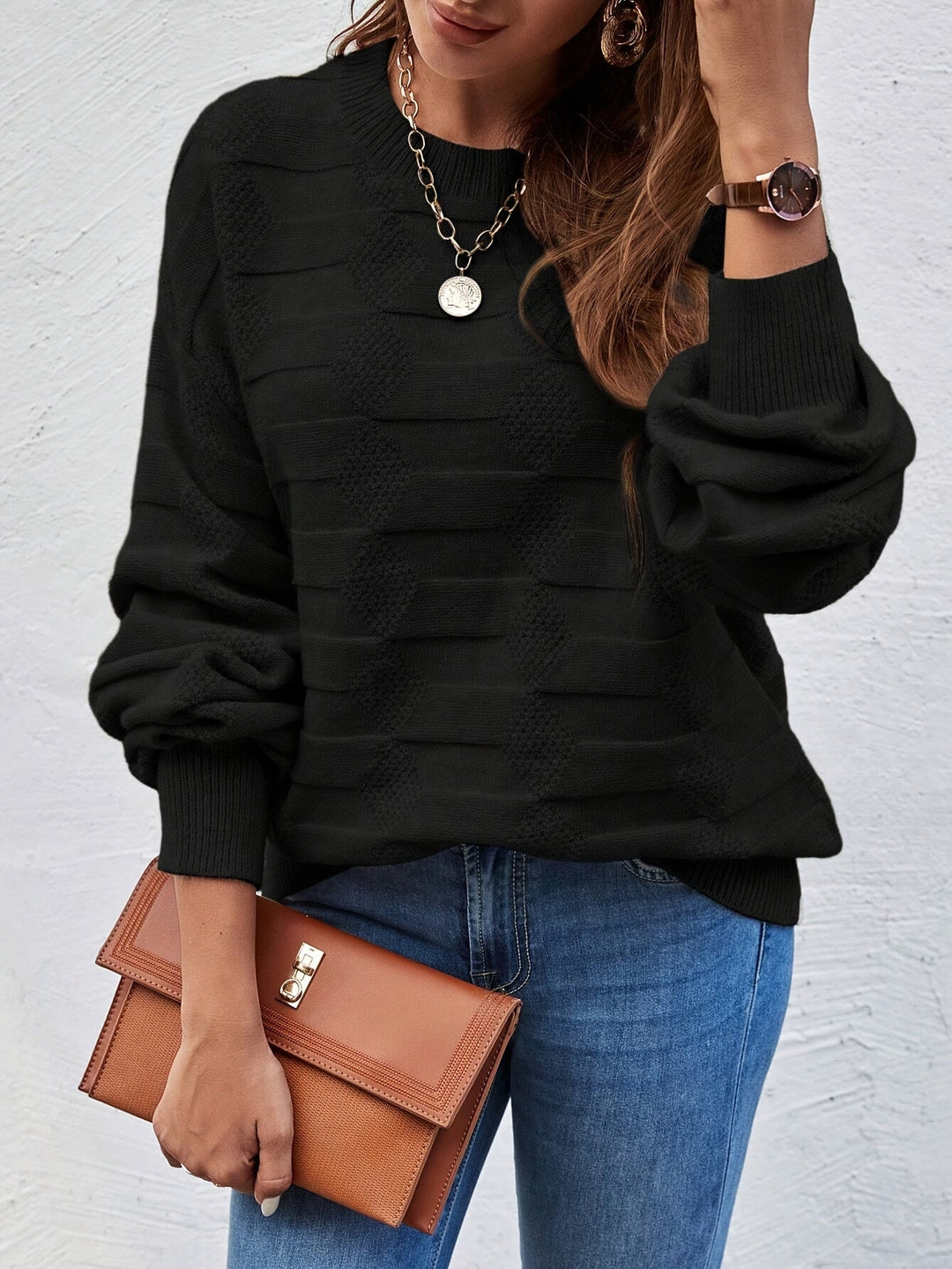 Jersey de Mangas Abullonadas – Negro
