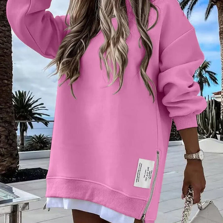 Jersey Largo con Cremallera Lateral – Rosa