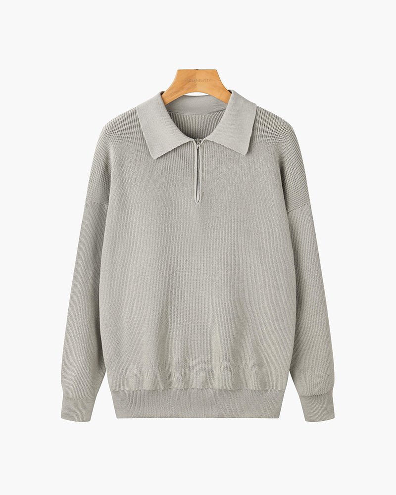 Jersey Relajado con Solapa
