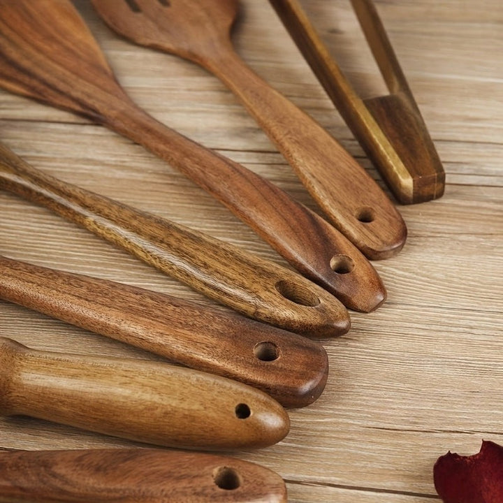 Juego de Utensilios de Cocina de Madera - 7 Piezas