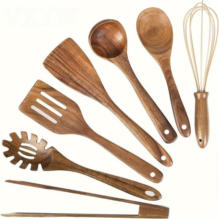 Juego de Utensilios de Cocina de Madera - 7 Piezas