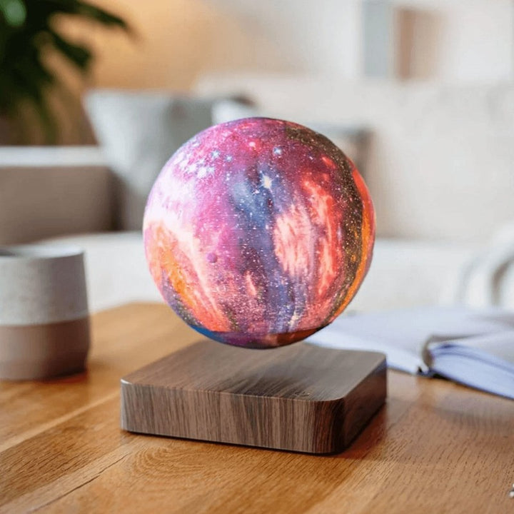 Lámpara de Luna Levitante con Base y Luz LED Multicolor