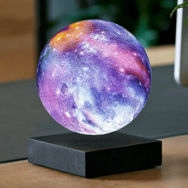 Lámpara de Luna Levitante con Base y Luz LED Multicolor