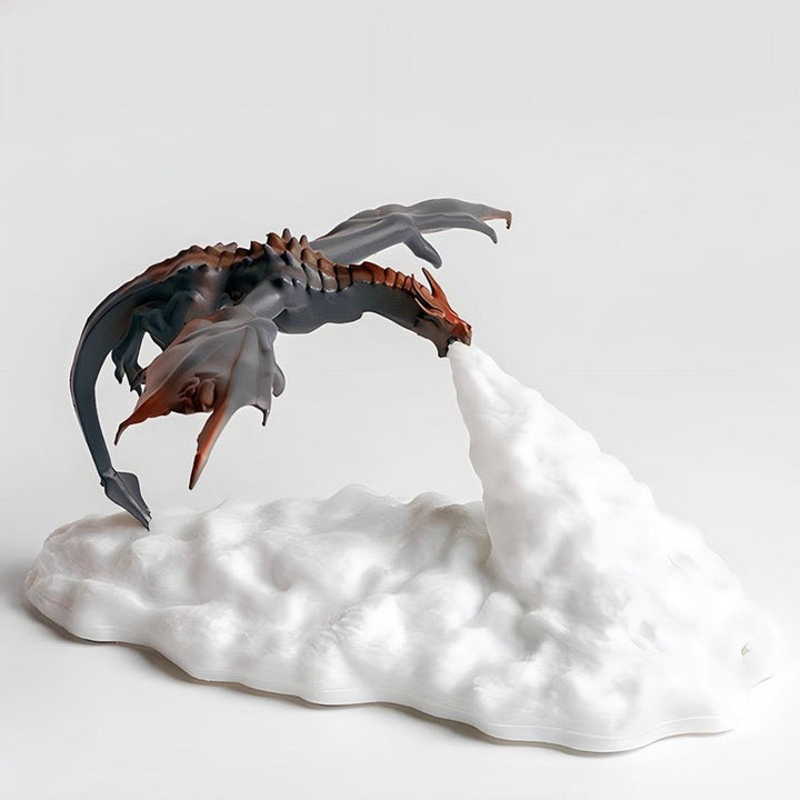 Lámpara de mesa decorativa con figura de dragón