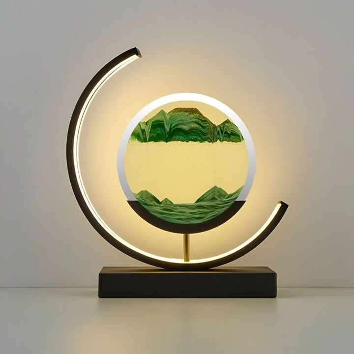 Lámpara de Mesa Decorativa de Arena con Luz LED Integrada