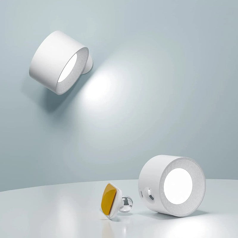 Lámpara de pared inalámbrica recargable - Diseño moderno con rotación 360°