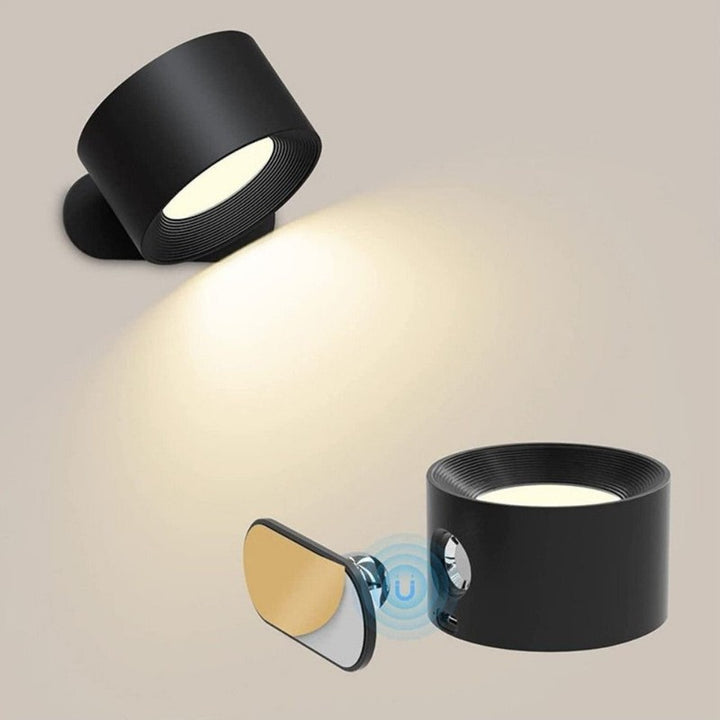 Lámpara de pared inalámbrica recargable - Diseño moderno con rotación 360°
