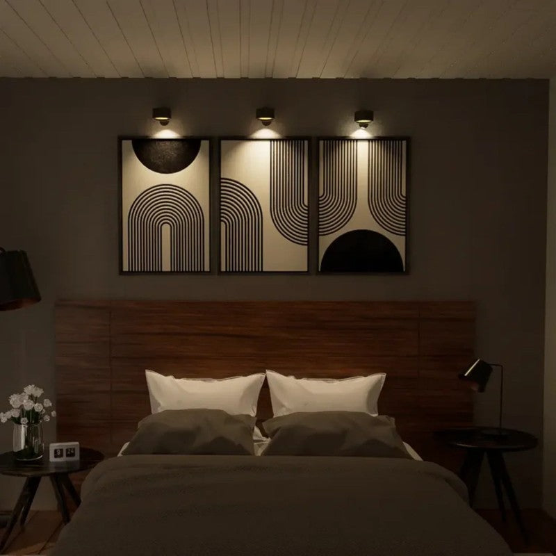 Lámpara de pared inalámbrica recargable - Diseño moderno con rotación 360°