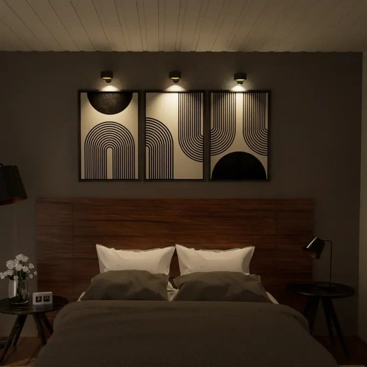 Lámpara de pared inalámbrica recargable - Diseño moderno con rotación 360°