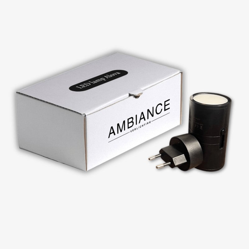 Lámpara de pared LED regulable con sensor de luz - Negro mate