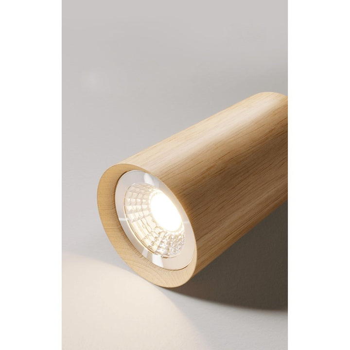 Lámpara de techo con focos ajustables - Diseño minimalista en madera