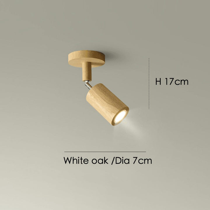 Lámpara de techo con focos ajustables - Diseño minimalista en madera