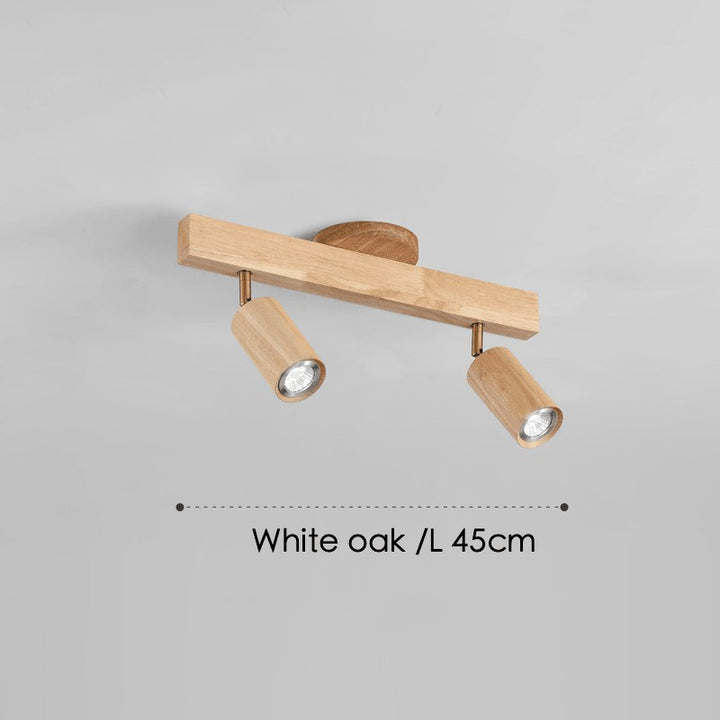Lámpara de techo con focos ajustables - Diseño minimalista en madera