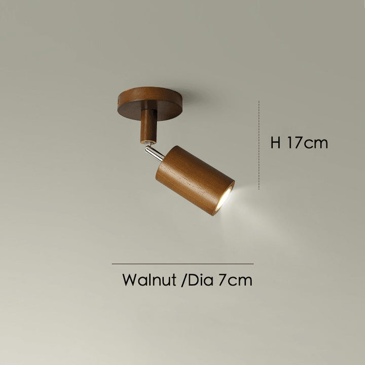 Lámpara de techo con focos ajustables - Diseño minimalista en madera