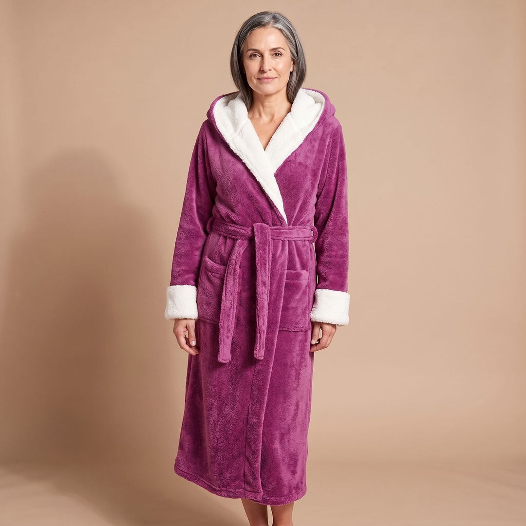 Bata Larga con Capucha – Magenta