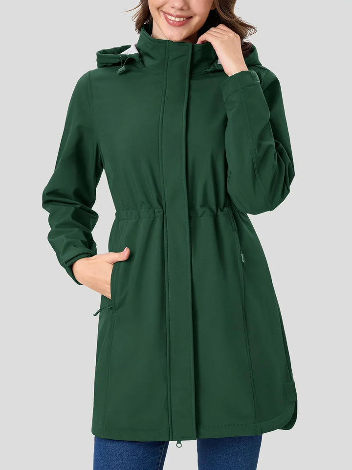 Chaqueta Ajustable con Capucha – Verde Oscuro