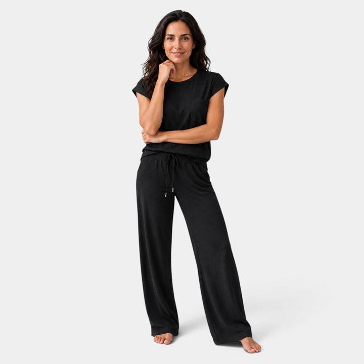 Conjunto Fluido de Pantalón – Negro