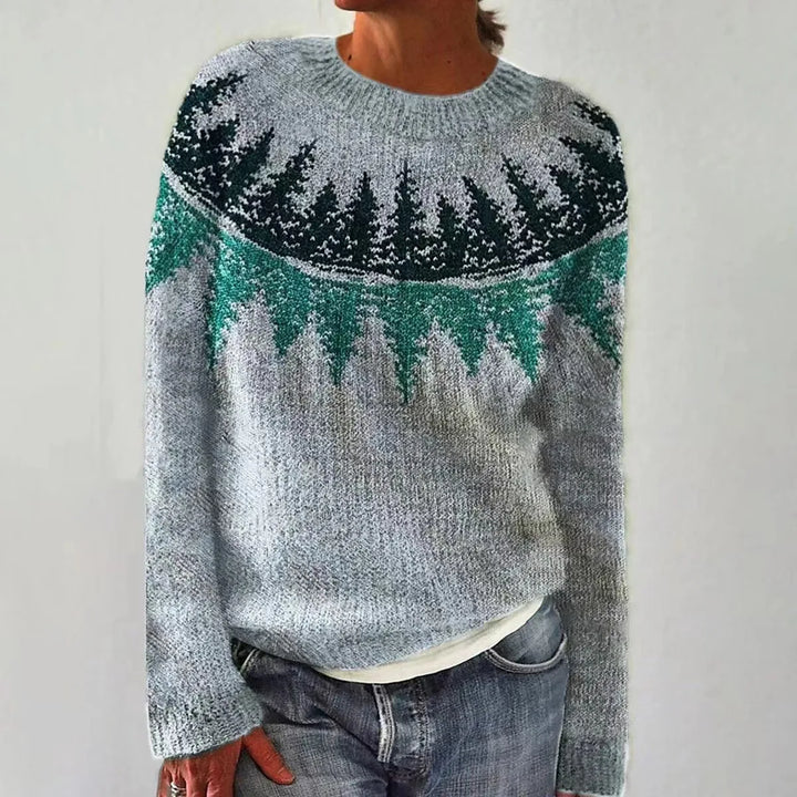 Jersey Holgado Escandinavo – Azul Árboles
