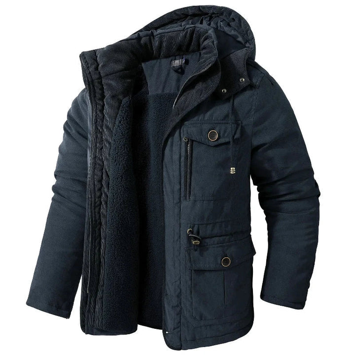 Parka Urbana con Capucha – Azul Marino