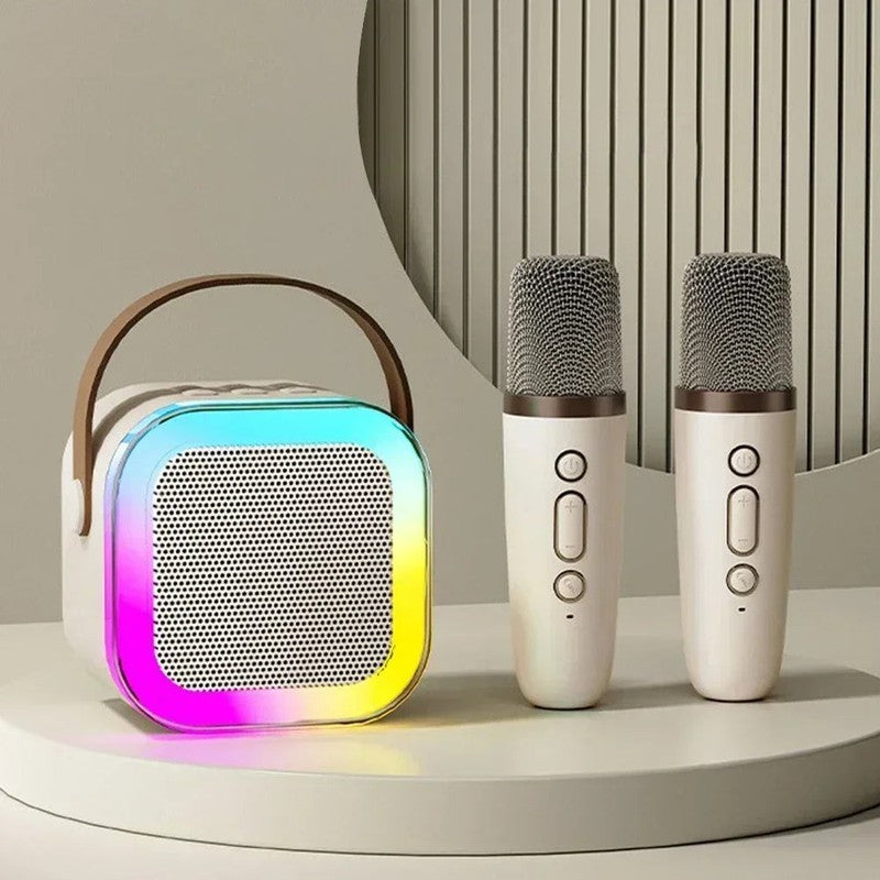 Máquina de karaoke portátil Bluetooth con micrófonos inalámbricos