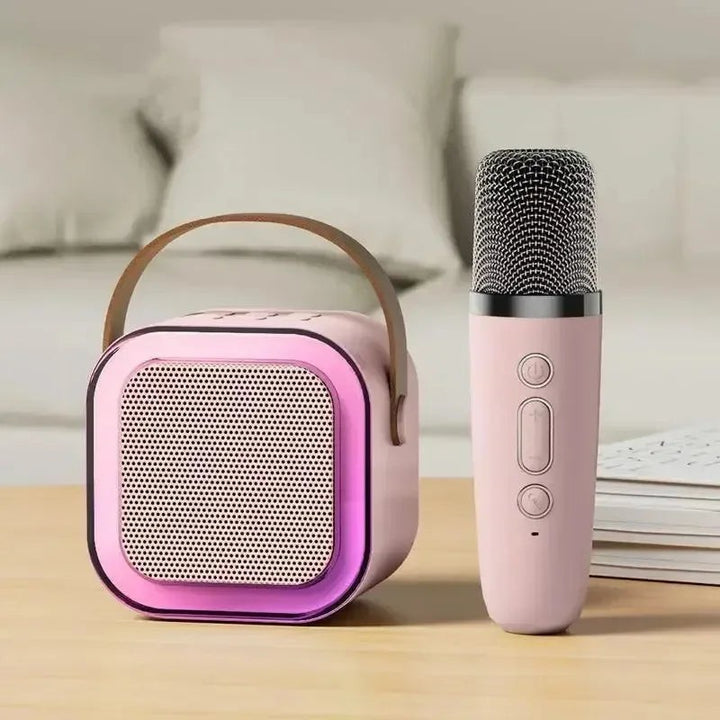 Máquina de karaoke portátil Bluetooth con micrófonos inalámbricos