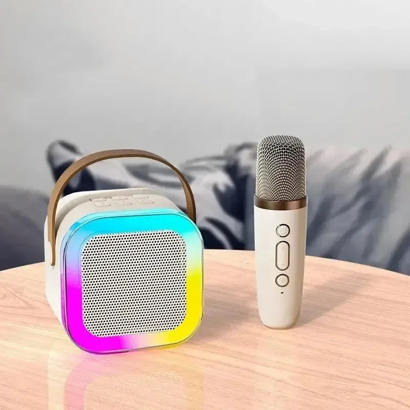 Máquina de karaoke portátil Bluetooth con micrófonos inalámbricos