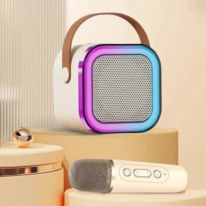Máquina de karaoke portátil Bluetooth con micrófonos inalámbricos