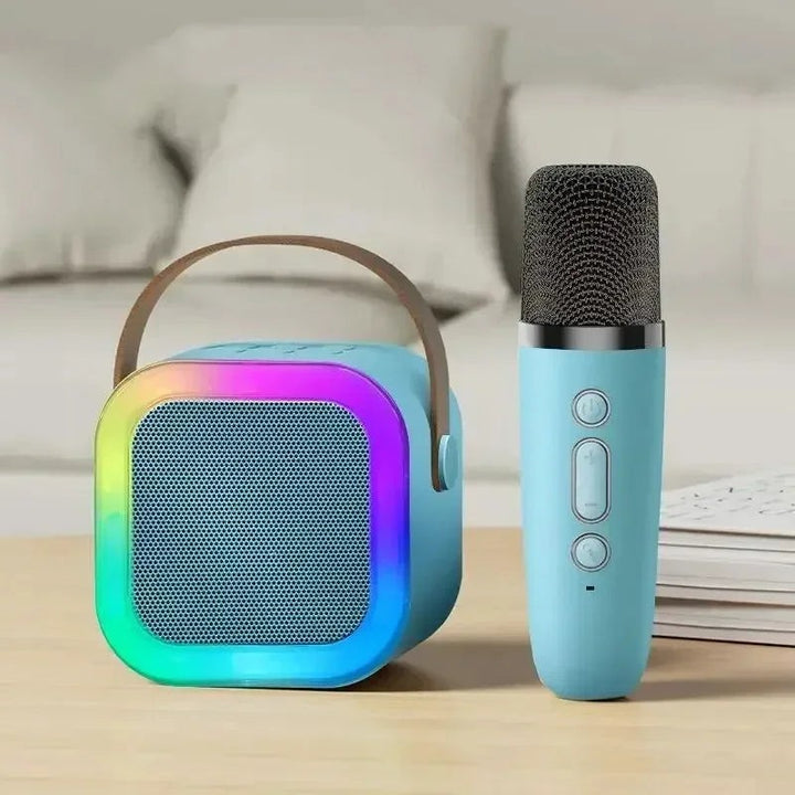 Máquina de karaoke portátil Bluetooth con micrófonos inalámbricos