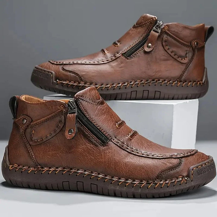 Botines Informales con Cremallera – Marrón