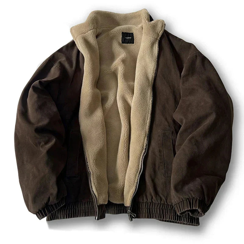 Chaqueta Bomber Estructurada – Marrón