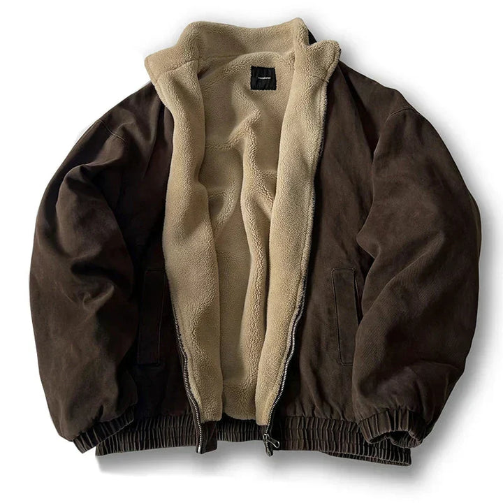 Chaqueta Bomber Estructurada – Marrón