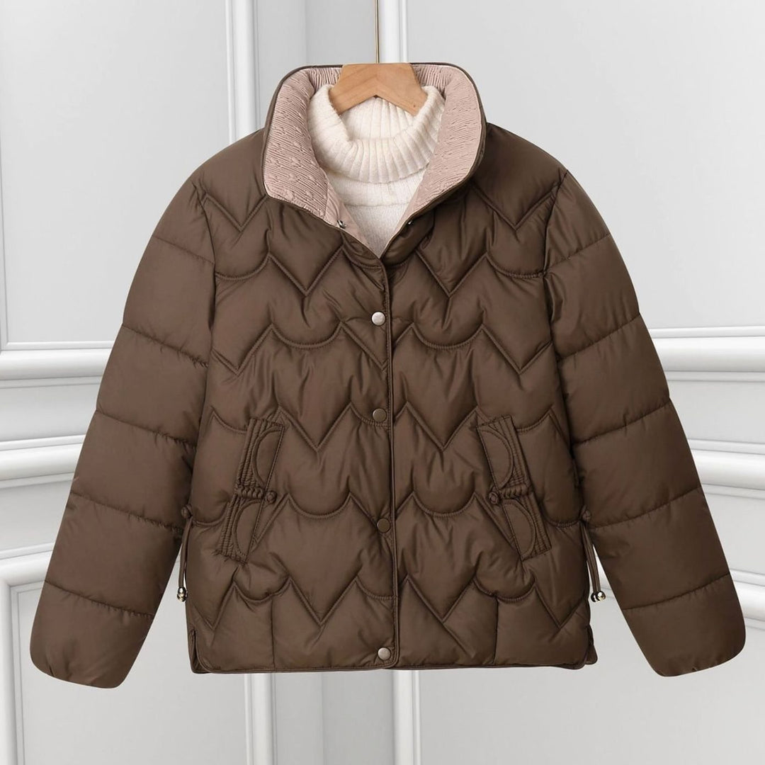 Chaqueta Corta Acolchada – Marrón