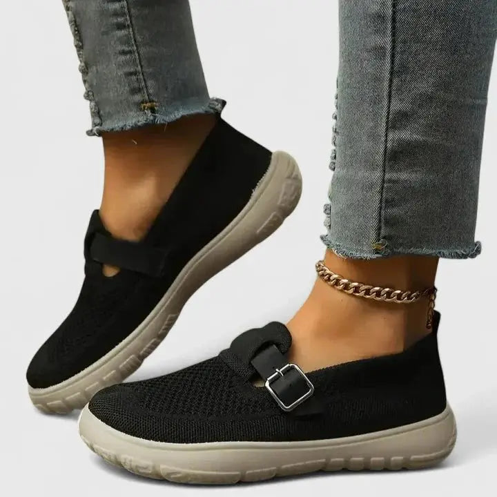 Mocasines Casuales con Hebilla – Negro